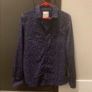 Flower print button up